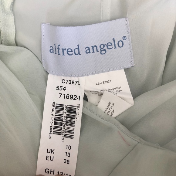 Alfred Angelo Mint Green Maxi Bridesmaid Women's Dress - Picture 7 of 15
